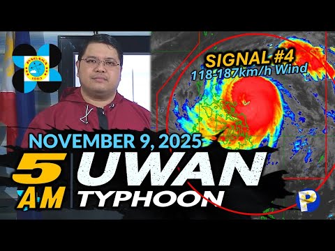 Inaasahang Maging Super Typhoon Ngayong Umaga si Bagyong UWAN Habang Patuloy ang Paglakas