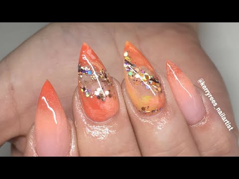 Acrylic Design with Glitter and Marble
