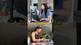 Day Trading in Toronto🍁 vs BALI🏝️ #traderlifestyle