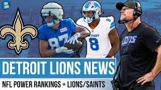 Lions News: Power Rankings Have the Lions At? Lions vs. Saints, Derrick Moore Switches Number & More