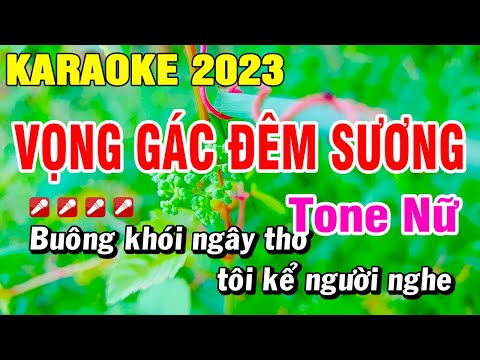 Karaoke Vọng Gác Đêm Sương Tông Nữ Nhạc Sống | Hoài Phong Organ