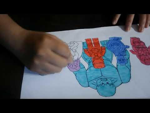 Color the superhero family picture  2   Otros Hijos