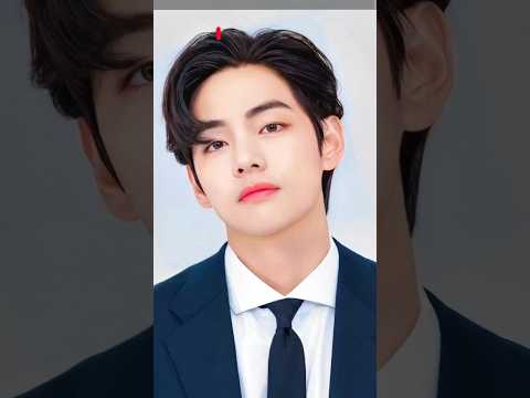 How to draw BTS V 💜 Easy
