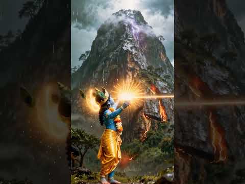 "जब संकट गहराए, बस याद रखो जिस पर सच्चा भरोसा हो, वही पर्वत भी उठा लेता है। #goverdhan#goverdhanpuja