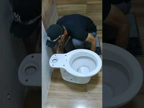 Instalação do Vaso Sanitário não balança e nem passa mau cheiro #obra  #construção