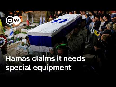 YouTube video thumbnail: Hamas Says It Currently Cannot Hand Over More Bodies 