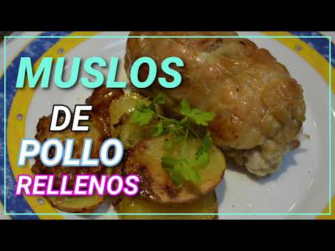 Muslos de pollo rellenos de Queso,  Bacon y Jamón Ibérico, Receta Fácil.