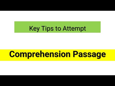 How to Attempt Comprehension  Passage in Exam || Comprehension Passage Introduction