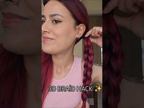 3D BRAİD HACK✨️I was inspired @poppy_hairstyles#braids #hairtutorial#hairhack#hairstyle #fyp#explore