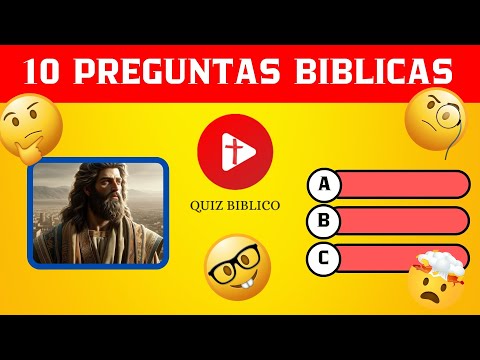 ⚡ QUIZ BÍBLICO 🔥 10 Preguntas Bíblicas - 📖 🔥 ¿Puedes Responder estas 10 Preguntas de la Biblia?