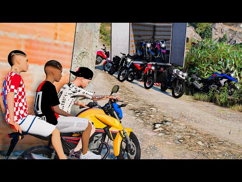 ACHEI UMA CARGA DE MOTOS COM MEUS AMIGOS no GTA 5 O FILME