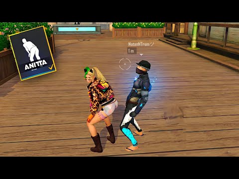 USEI O NOVO EMOTE QUADRADINHO DA ANITTA e ACHEI O MAIOR GADO DO FREE FIRE !