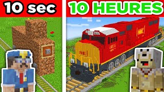 Train Sécurisé Minecraft de 10 SECONDES VS 10 HEURES !
