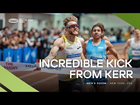 Kerr 🇬🇧 kicks to the victory in the men's 3000m 💥 | World Indoor Tour 2023