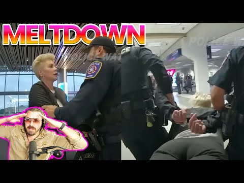 Out of Control Karen Assaults Crew and Loses Control of Her Bladder