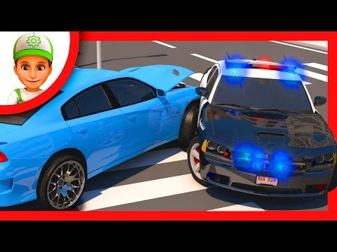Cars. Police and Handy Andy chase to bandit - Cartoons Video