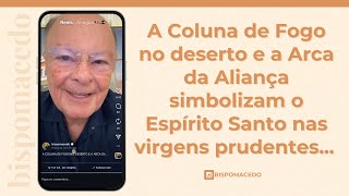 A Coluna de Fogo no deserto e a Arca da Aliança simbolizam o Espírito Santo nas virgens prudentes..
