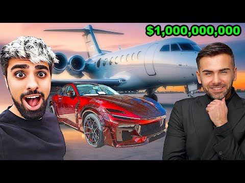 SPENDING 24 HOURS WITH A BILLIONAIRE !!! $1,500,000 Mansory Ferrari Purosangue and Private Jet !!!