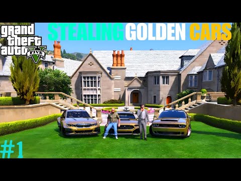 GTA 5 Michael Steal Golden Car From A Gangster House #1ep