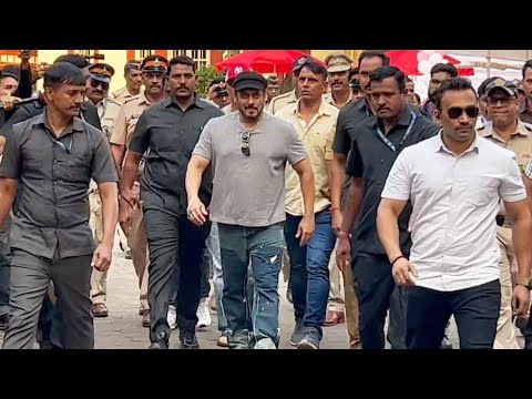 Salman Khan Arrives To Vote In Maharashtra Elections Amid Heavy Security