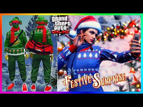 NEW CHRISTMAS OUTFITS, Modded Xmas Clothing, COLOUR Joggers Glitch, GTA 5 DLC 2024 GTA Online Update