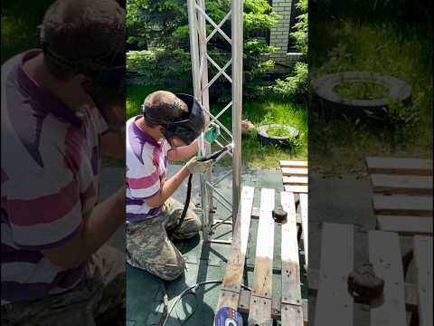 ☑️Сварщик на выезд, восстанавливаю секцию сценической фермы♻️ #кемерово г.