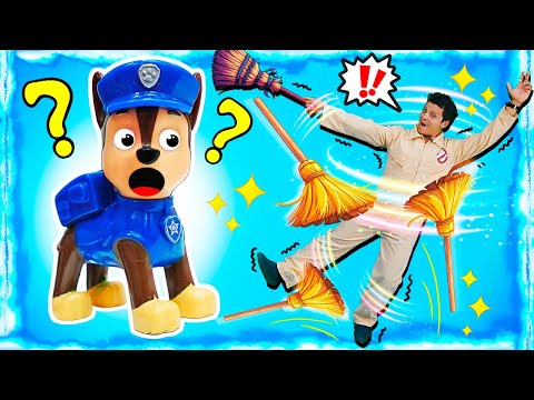 ¡Fantasma asusta a los cachorros de Paw Patrol! Cazafantasmas y juegos para niños