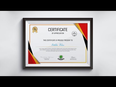 Academic Certificate Design Photoshop CC Tutorial