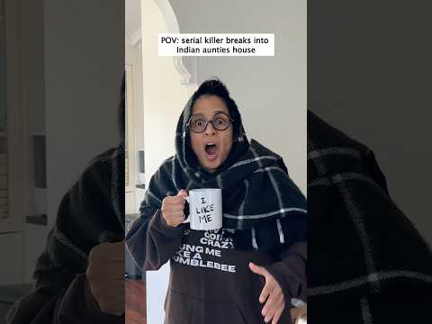 Aunty defeats intruder 👮‍♂️😂 #funny #comedy #indian