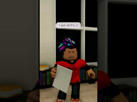 DINKER GETS "F" ON HIS REPORT CARD!? Sound: VuxVux #shorts #roblox