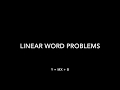 Solving Linear Word Problems with y=mx+b