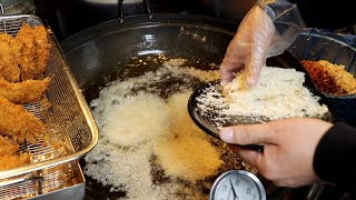좁디 좁은 이곳에서 돈까스팔아 내집 장만?! 늦은시간 손님들이 줄서는 이유 Korean street food 
