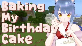 【1h Minecraft】baking my birthday cake