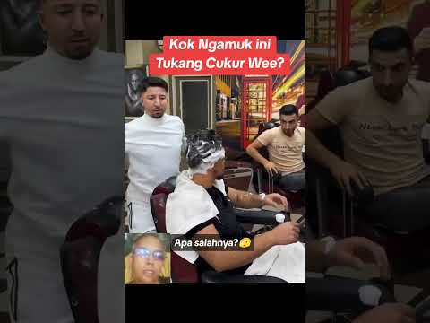 Tukang cukur ini Emosi,Gamp4rin konsumennya kenapa ya? 🤭 #videoreaction #viralvideo #shorts