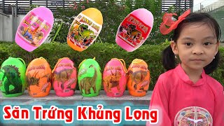 Trò chơi săn trứng khủng long - Trở về tuổi thơ của chị Tân An 💎 AnAn ToysReview TV 💎