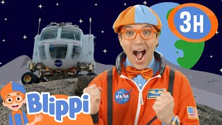 Blippi and Meekah Race to the Moon! Explore NASA! | Educational Videos for Kids