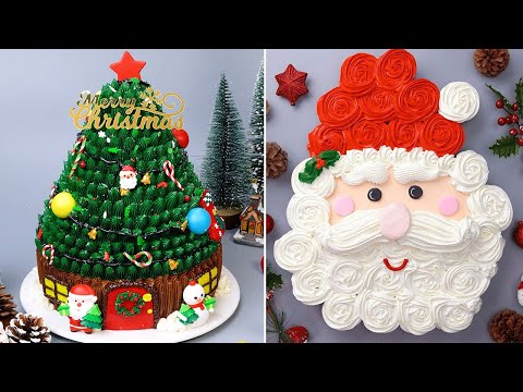 🎄☃️ Best Christmas Cake Recipes in 5 Minutes | Amazing Colorful Cake Decorating Tutorial | Tree Cake