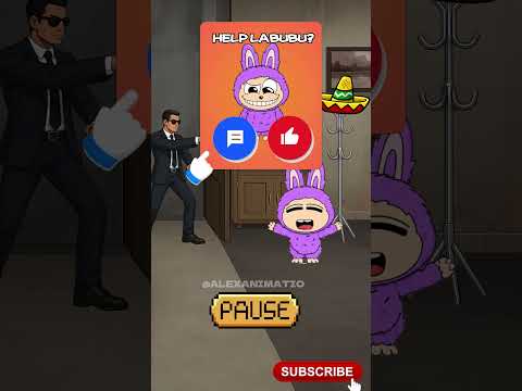 👽A security guard is coming.....Can the Labubu escape? #games #gameplay #funny