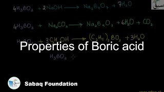 Properties of Boric acid