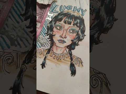 she's my oc btw her name is lucky😋 #art #shortsdrawing #sketchbook #youngartist #viral #fyp
