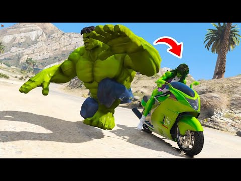 SHE HULK PEGOU A NOVA MOTO DO HULK no GTA 5