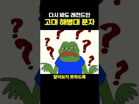 해병대만 해석 가능하다는 전설의 문자