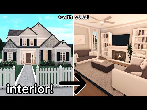 Decorating My CHEAP Modern Bloxburg House Build! *Interior WITH VOICE*