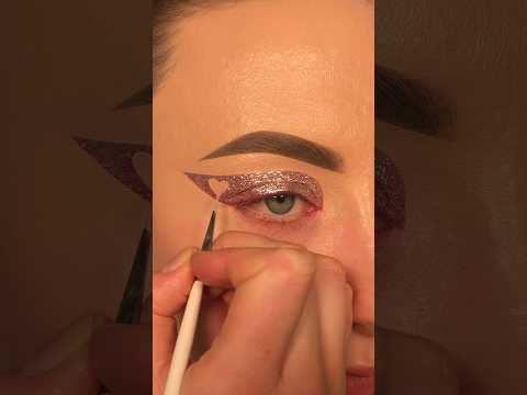 pink glittery valentines makeup💘 #makeup #makeuptutorial