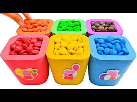 How To Make Rainbow Square Cup with Kinetic Sand, Candy Cutting ASMR #343 | Best Compilation Video