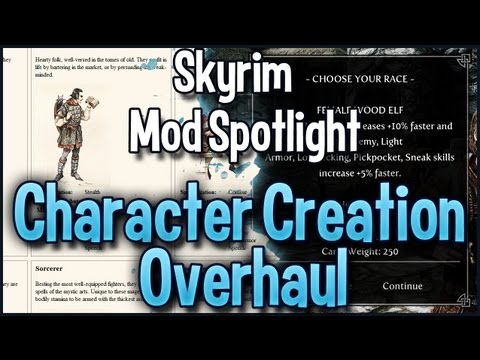oblivion character creation overhaul