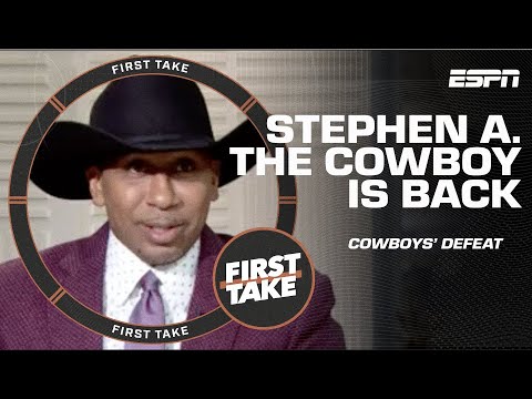 Stephen A. DONS his cowboy hat to laugh at the Cowboys’ pitfalls 🤠 | First Take