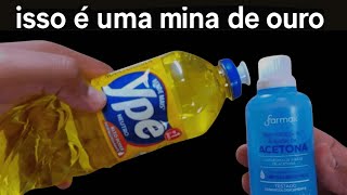 Morria e não sabia: É só Usar ACETONA Junto com DETERGENTE e não precisa mais pagar uma fortuna