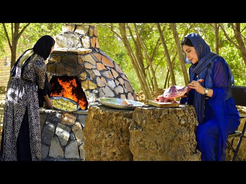 Cooking Village Style: Homemade Meat-Stuffed Bread Recipe in the mountain village