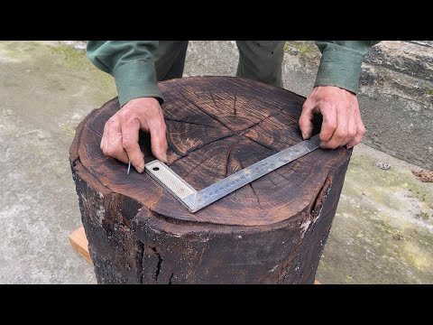 The Most Unique Solid Wood Processing Guide // Inspiring Table Designs From Naturally Deformed Logs